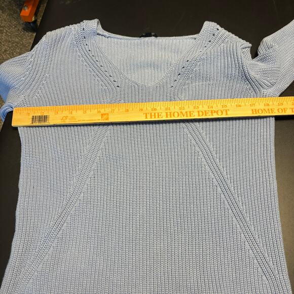 Talbots Sweater Women's Size Small S Knit LS Pima Cotton Lavender Blue - Picture 4 of 8